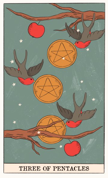 Тройка Пентакли (Three of Pentacles) - Таро карта значение